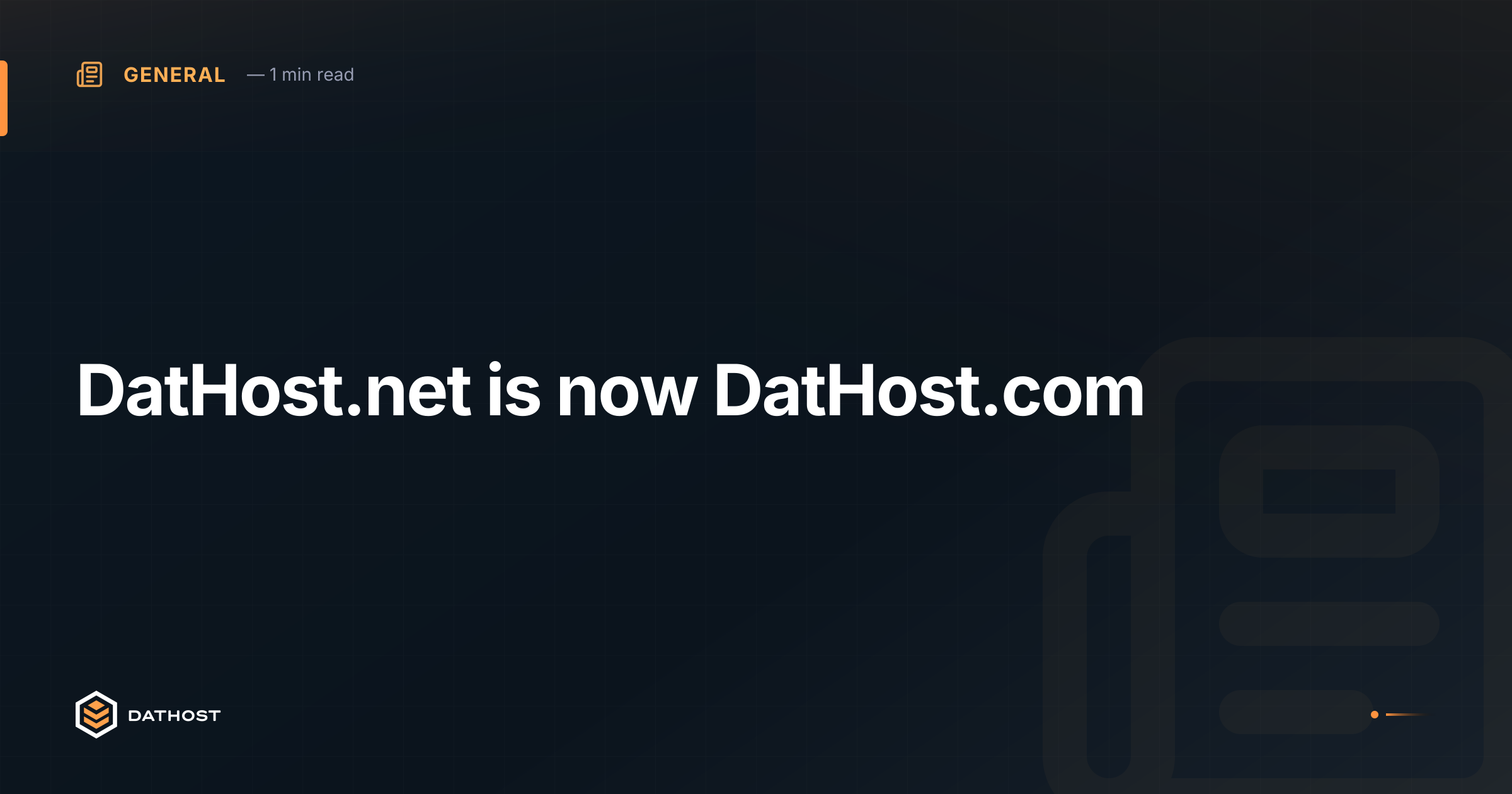Hero image for DatHost.net is now DatHost.com